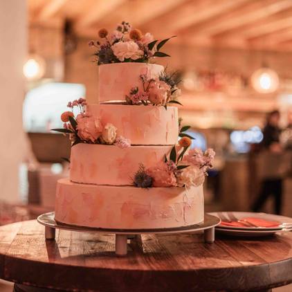 Hochzeitsfoto der Hochzeitstorte